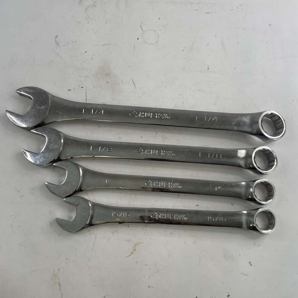 Husky 4 Pc Standard Wrench Lot 15/16 - 1 - 1 1/8 - 1 1/4